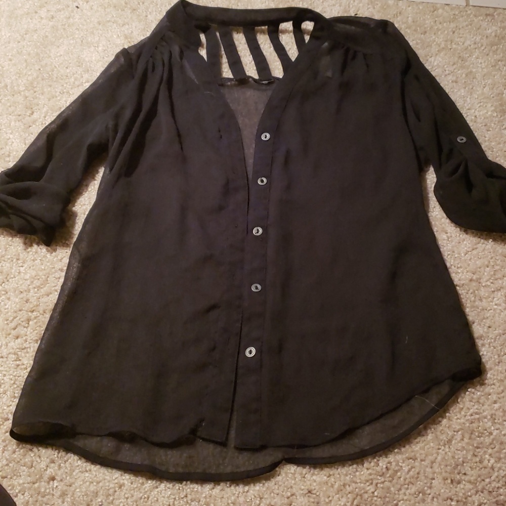 Sheer black  blouse